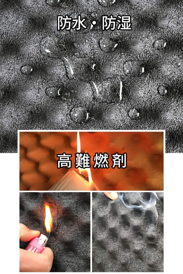 SOOMJ 厚さ20mm 吸音材 【 ロール波型 10m×1m×20mm 】 ロールタイプ 波型 耐火 難燃性 ラバーフォーム 粘着テープ 防音シート デッドニング カーオーディオ 制振 振動 壁 車 - 画像 (10)